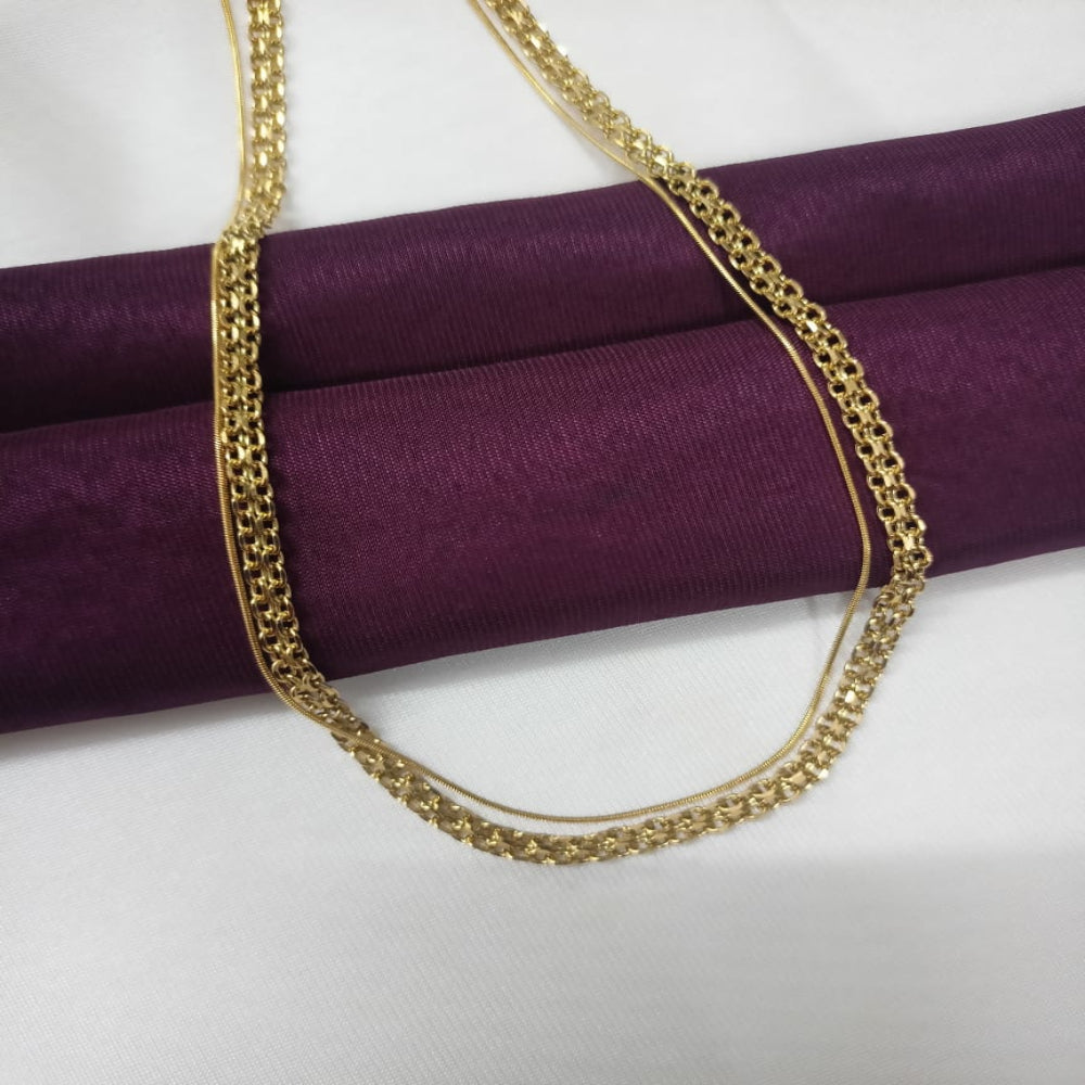 Anti Tarnish double layered Chain