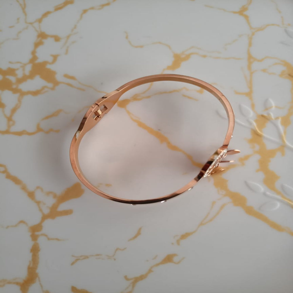 Front Openable Rose Gold Kada