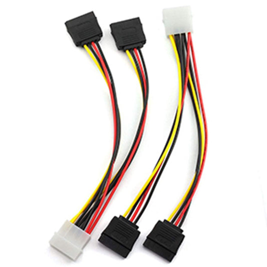 4 Pin Molex to Dual SATA Power Y Cable
