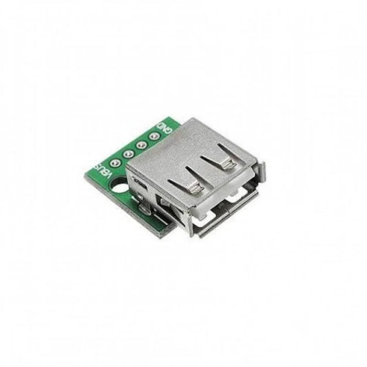 USB Type A Female Breakout Board 2.54mm Pitch 4P Adapter Connector DIP Socket Breakout Board