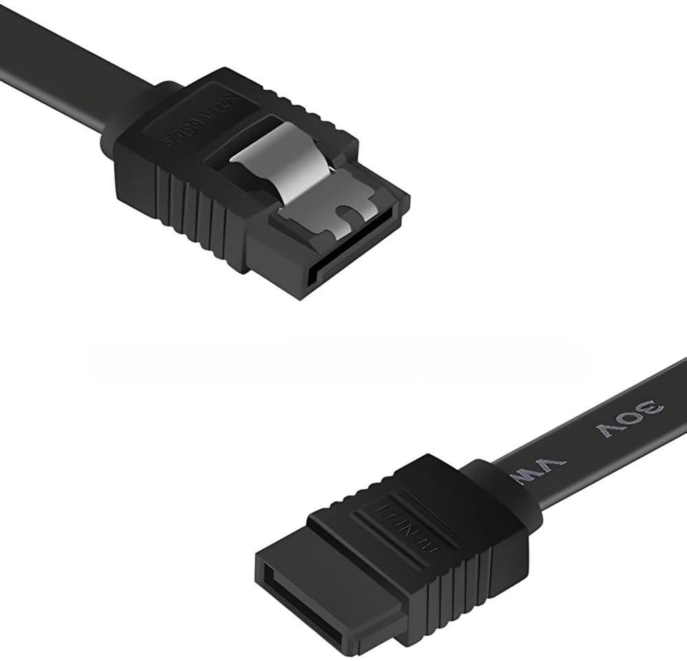 SATA Cable, Compatible with SATA 1/2/3 Interface, for Hard Drive and Optical Drive (BLACK)