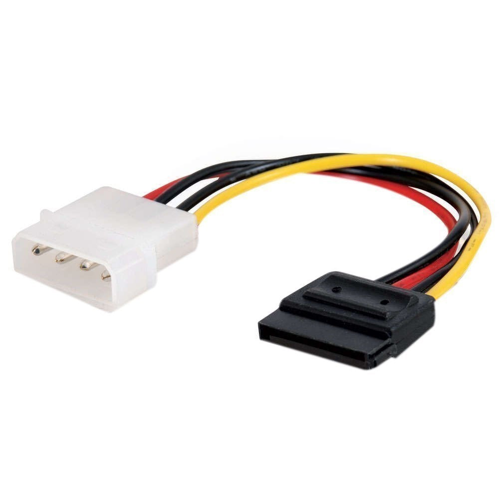 4-Pin Molex to SATA Power Adapter Converter Cable for HDD, SSD, Optical Drive
