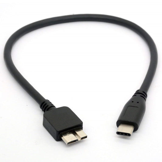 USB 3.1 Type C to Micro USB Cable for WD My Passport HDD Hard Disk (30 cm)