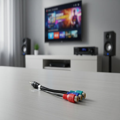 3.5mm Stereo TRRS Male to 3 RCA Female Composite AV Cable.