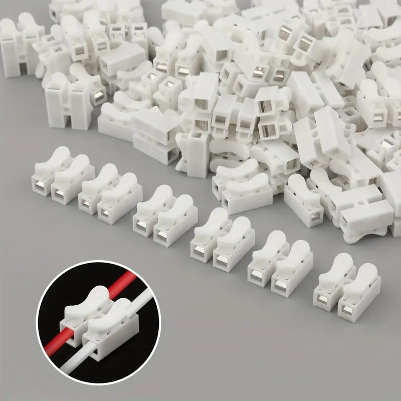 Cable Connectors 2 Pins Electrical Push Type Cable Connectors Quick Splice Lock Wire Terminal 220V 10A