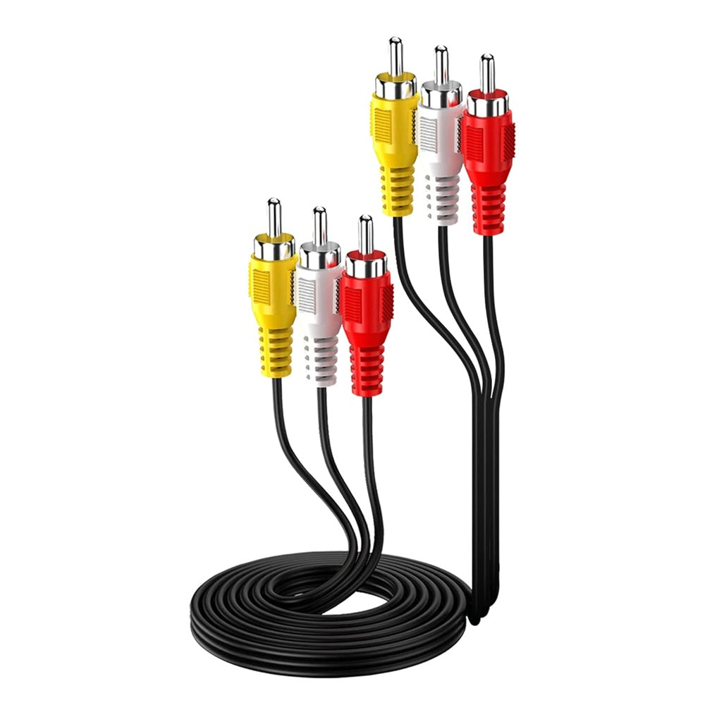 3RCA Male to 3RCA Male Stereo Audio Video Cable