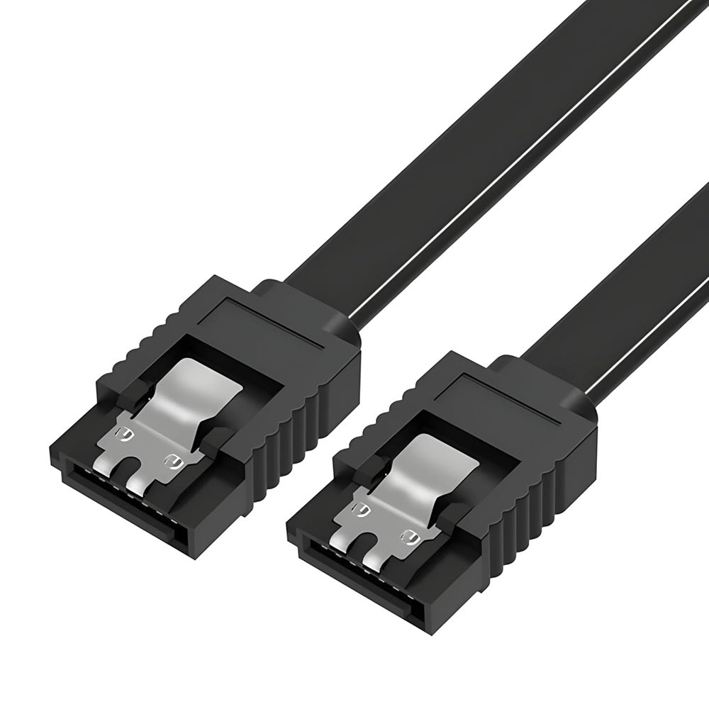 SATA Cable, Compatible with SATA 1/2/3 Interface, for Hard Drive and Optical Drive (BLACK)