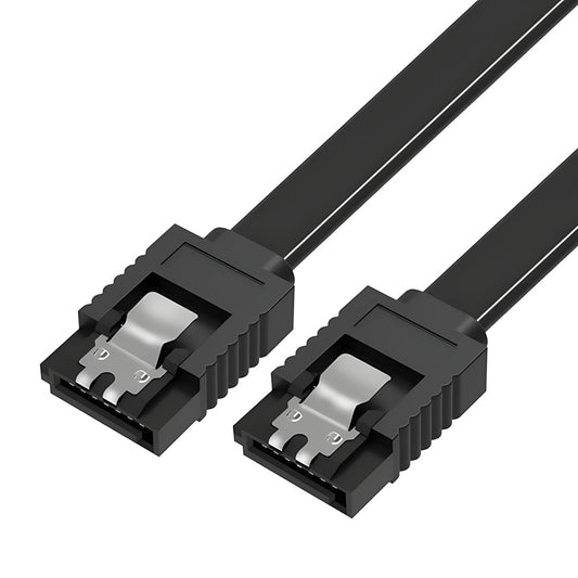 SATA Cable, Compatible with SATA 1/2/3 Interface, for Hard Drive and Optical Drive (BLACK)