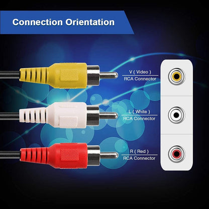 3RCA Male to 3RCA Male Stereo Audio Video Cable