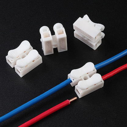 Cable Connectors 2 Pins Electrical Push Type Cable Connectors Quick Splice Lock Wire Terminal 220V 10A