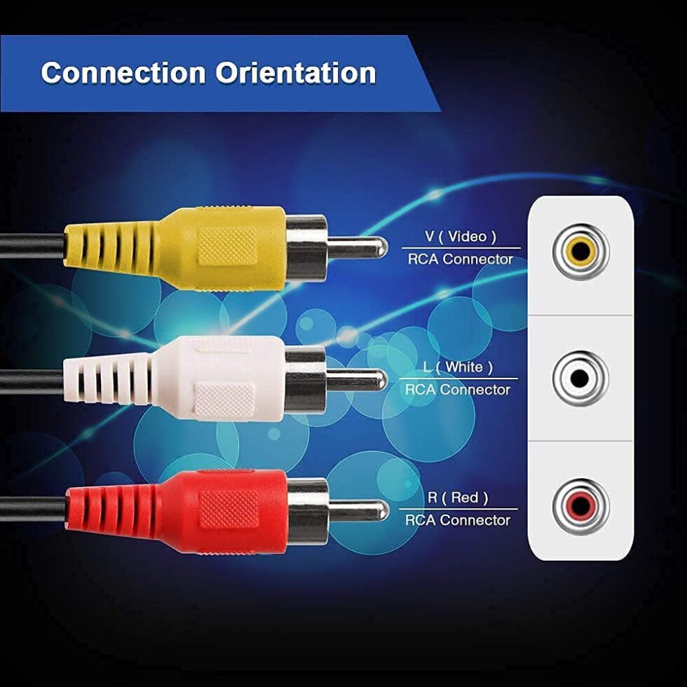 3.5 mm Male to 3RCA Male Plug Stereo Audio Video AUX Cable 1.5 M Premium Quality