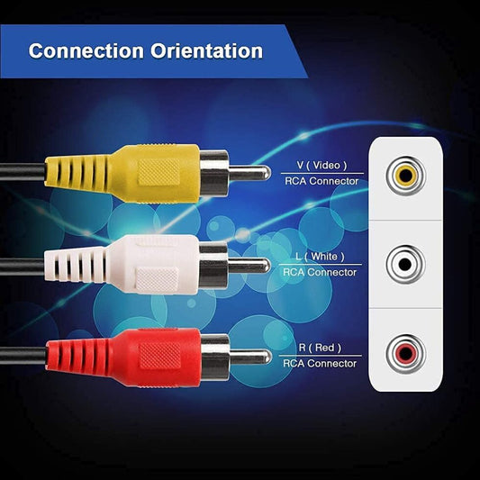 3.5 mm Male to 3RCA Male Plug Stereo Audio Video AUX Cable 1.5 M Premium Quality