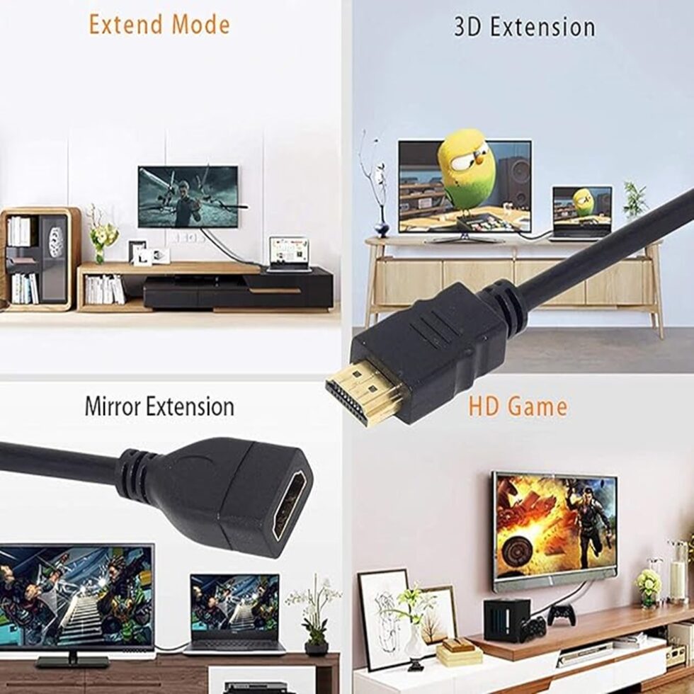 High Speed HDMI Male to Female Extension Cable HDMI Extender for fire tv Stick, Laptop/PC, LCD/LED TV, Xbox, PS3/PS4