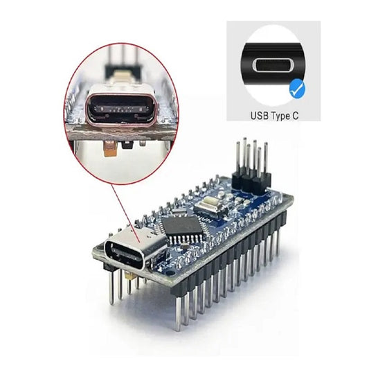 ATmega328P 5V Nano V3.0 Development Board 16MHz CH340 Type-C