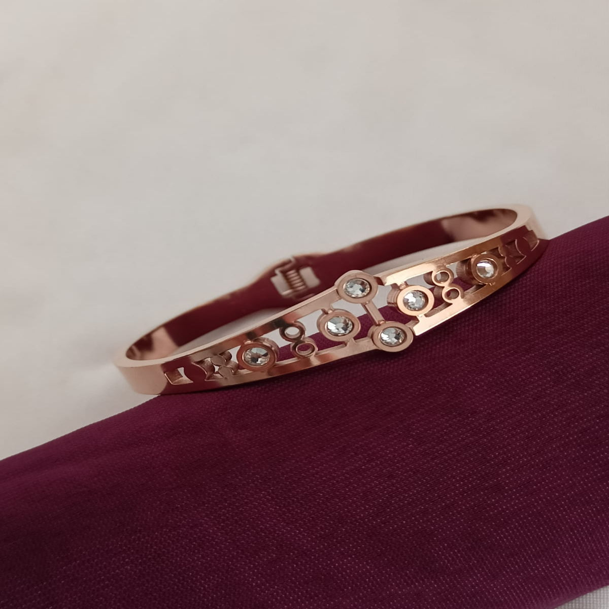 Ethnic Rose gold Anti tarnish openable kada