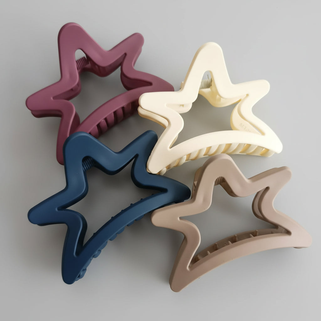 Beautiful Korean Star Shaped Hair Claw Clips