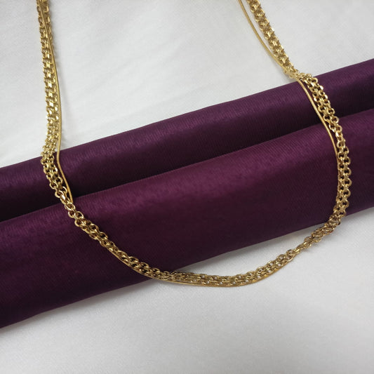 Anti Tarnish double layered Chain