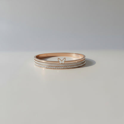 Mother of Pearl with butterfly charm kada.