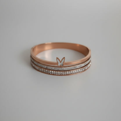 Mother of Pearl with butterfly charm kada.