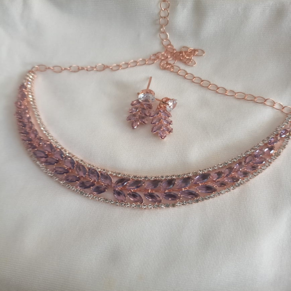 Rose Gold Diamonds Necklace