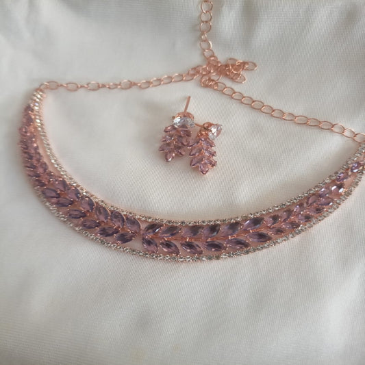 Rose Gold Diamonds Necklace