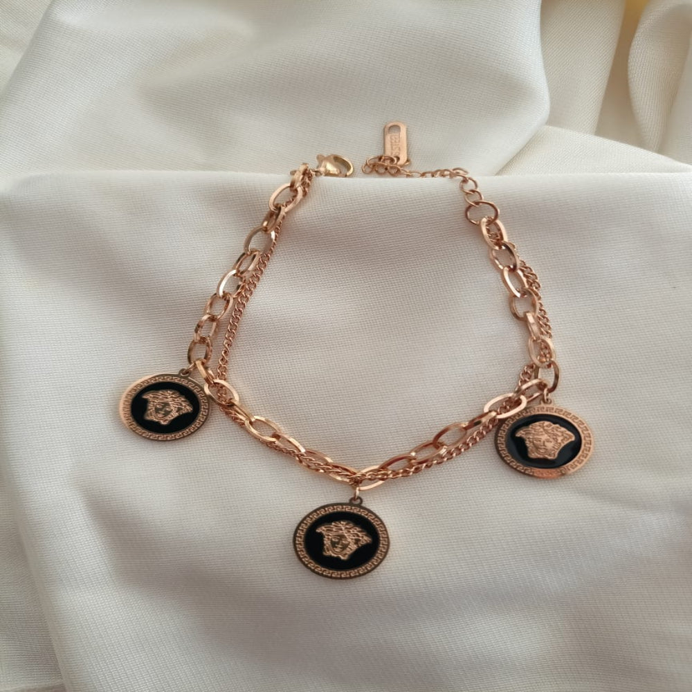 Stainless Steel, Anti Tarnish Rose Gold Matte Bracelet.