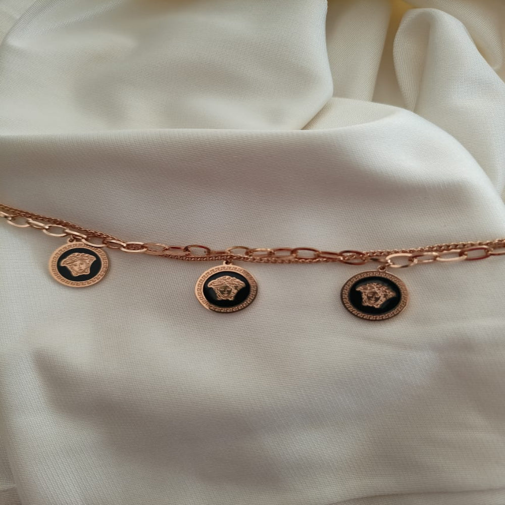 Stainless Steel, Anti Tarnish Rose Gold Matte Bracelet.