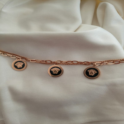 Stainless Steel, Anti Tarnish Rose Gold Matte Bracelet.