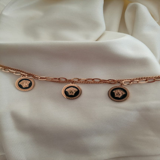 Stainless Steel, Anti Tarnish Rose Gold Matte Bracelet.