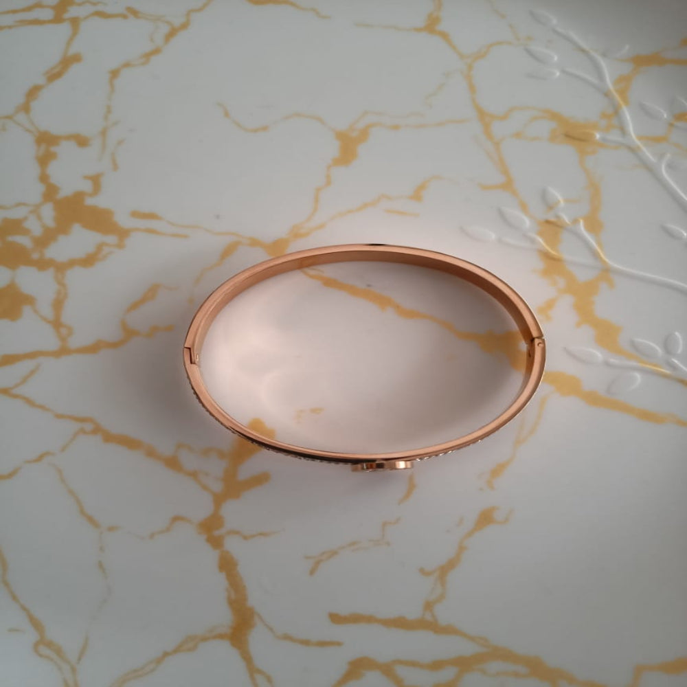 Brand Enamelled Rose Gold Kada.