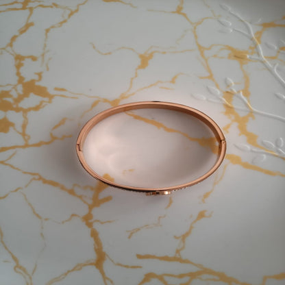 Brand Enamelled Rose Gold Kada.