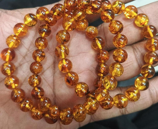 Natural Amber Bracelets 8mm Beads